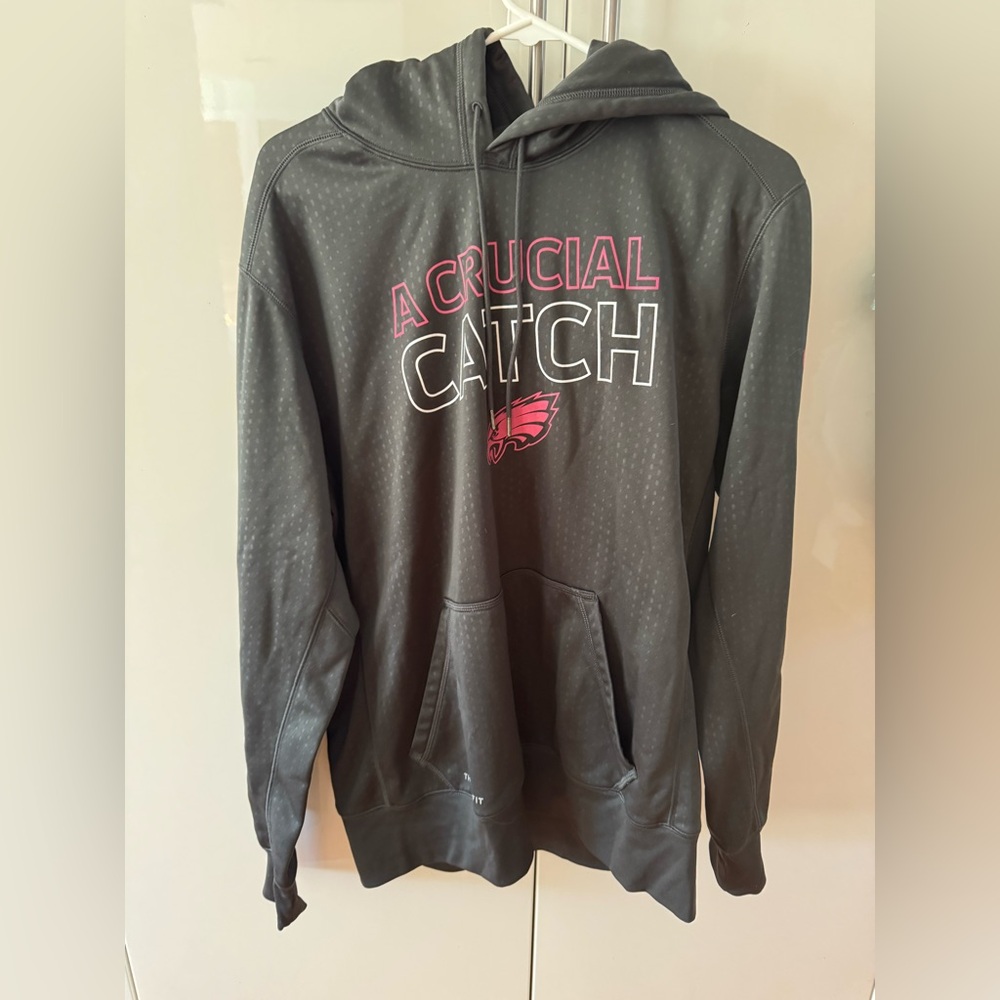 NFL Eagles 🦅 Black and Pink Team Apparel Hoodie